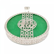 Load image into Gallery viewer, Nature Jade Fortune Round Pendant Necklace Gift Jewelry charm Blessing Lucky G

