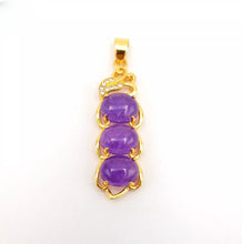 Load image into Gallery viewer, Nature Jade Purple Beans Pendant Necklace Gift Jewelry charm Blessing Lucky
