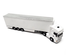 Load image into Gallery viewer, 1:76 White Scania R580 Refrigerated Container Truck Model Diecast Metal Car
