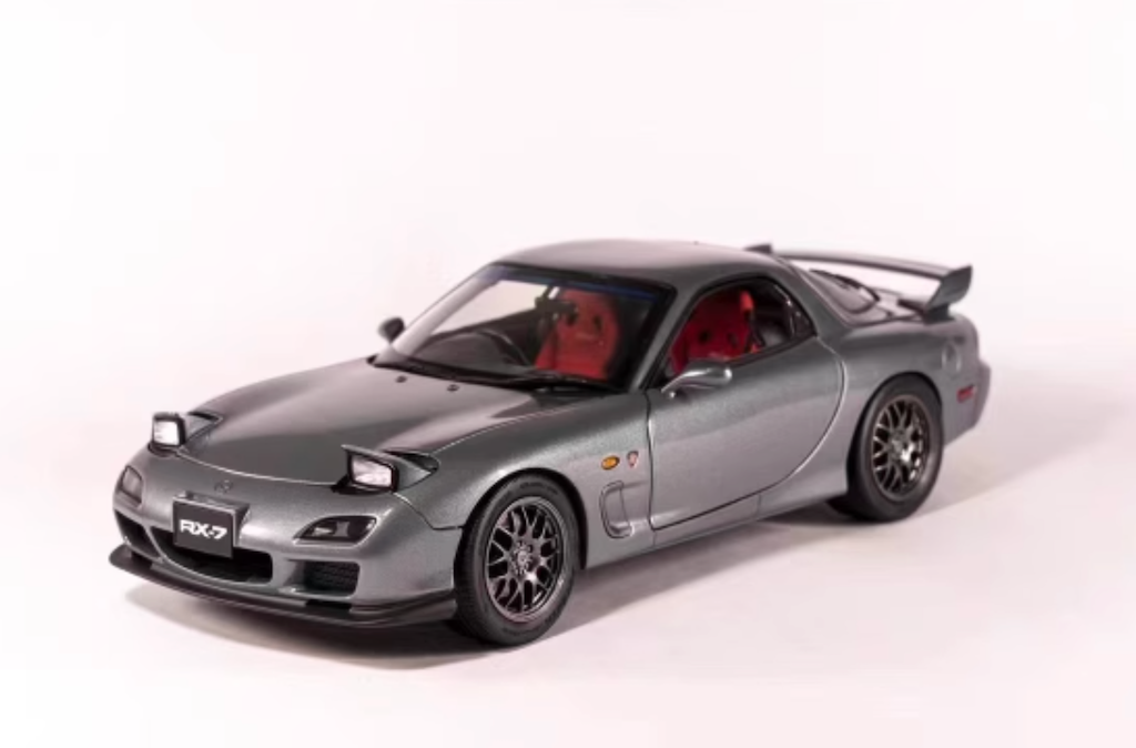 Polar Master 1:18 Gray RX7 FD Spirit R Engine Sport Model Diecast Metal Car