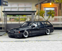 Load image into Gallery viewer, Mortal 1:64 Black E34 Touring Wagon VIP Sports Model Diecast Metal Car New Collection

