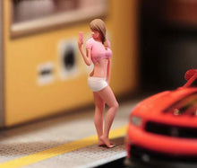 Load image into Gallery viewer, 1:64 Painted Figure Model Miniature Resin Diorama Sand Selfie Sexy Lady Girl Toy
