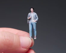 Load image into Gallery viewer, 1:64 Painted Figure Model Miniature Resin Diorama White Caual Man With Backpack
