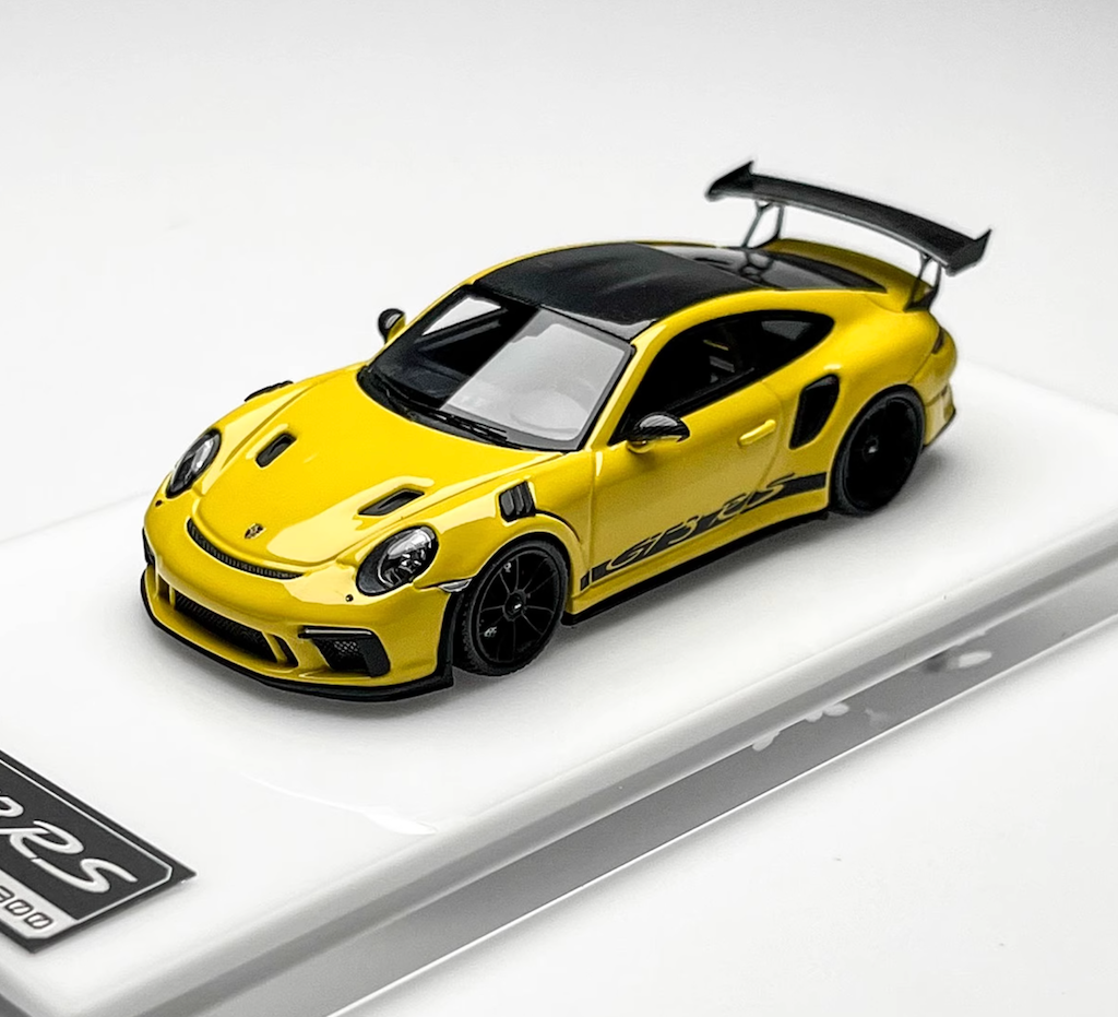 1:64 CL Yellow GT3 RS 991.2 Racing Sports Model Diecast Resin Car New Collection