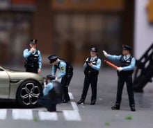 Load image into Gallery viewer, 1:64 Painted Figure Model Miniature Resin Sand Policeman Set Five People Police
