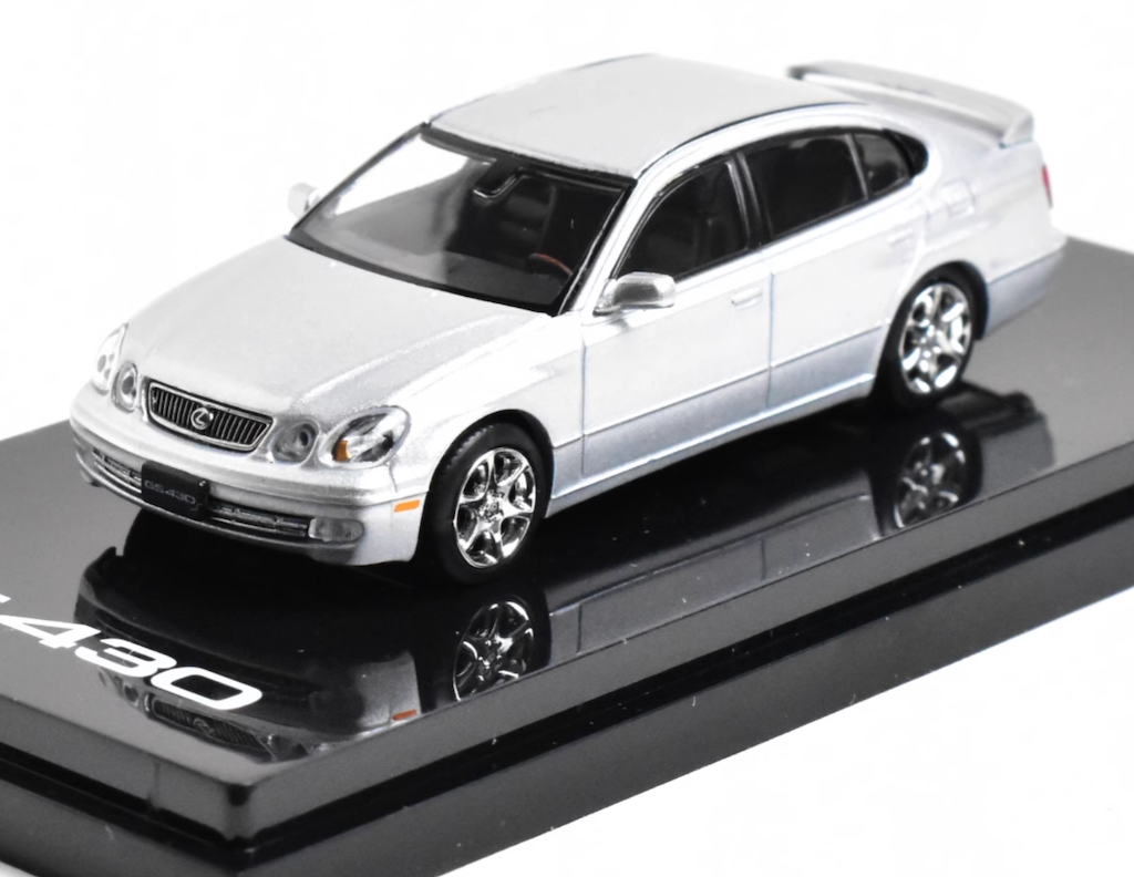 Hobby Japan 1:64 Silver GS430 Sedan Sports Model Diecast Metal Car New Collection