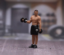 Load image into Gallery viewer, 1:64 Painted Figure Model Miniature Resin Diorama Scene Sand Gym Man Exercise
