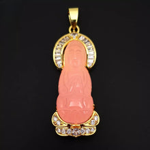 Load image into Gallery viewer, Nature Jade Guanyin Pendant Necklace Gift Jewelry charm Blessing Fortune New ii
