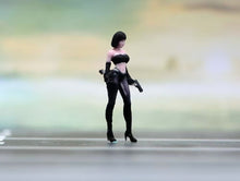 Load image into Gallery viewer, 1:64 Painted Figure Model Miniature Resin Diorama Sand Lady Girl Assassin Black
