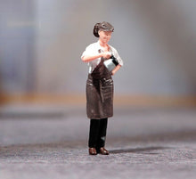 Load image into Gallery viewer, 1:64 Painted Figure Model Miniature Resin Diorama Sand Toy Cafe Waiter Waitress New
