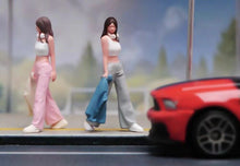 Load image into Gallery viewer, 1:64 Painted Figure Model Miniature Resin Diorama Sand Girl Carrying Clothes Toy New Collection
