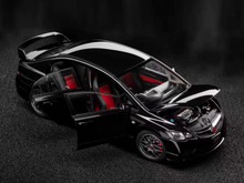 Load image into Gallery viewer, WELL 1:18 Black JDM Civic Vtec Type R FD2 Sports Diecast Model Metal Car New

