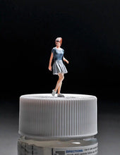Load image into Gallery viewer, 1:64 Painted Figure Mini Model Miniature Resin Diorama Sand Girl Lady Blue Skirt
