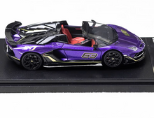 Load image into Gallery viewer, RM 1:64 Purple Aventador svj #63 Sports Model Diecast Metal Car BN
