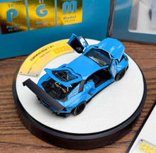 Load image into Gallery viewer, PGM 1:64 Blue Aventador LP700-4 LB Round Sports Model Diecast Metal Car New Collection
