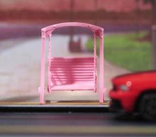 Load image into Gallery viewer, 1:64 Painted Figure Model Miniature Resin Diorama Sand Pink Swing Ornament Toy Collection

