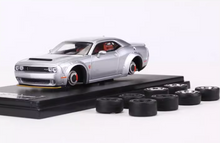 Load image into Gallery viewer, FW 1:64 Silver Demon SRT Challenger Muscle Sports Model Diecast Metal Car New Collection
