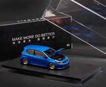 Load image into Gallery viewer, Maxwell 1:64 HEC Blue VW Golf GTI MK6 BBS Sports Model Diecast Metal Car New Collection
