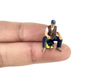 Load image into Gallery viewer, 1:64 Painted Figure Mini Model Miniature Resin Diorama Go Fishing Fisherman Toy
