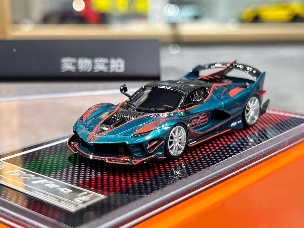 U2 1:64 Green Red FXXK EVO #92 Super Racing Sports Model Diecast Resin Car New Collection