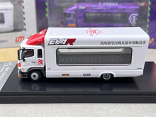 Load image into Gallery viewer, UM 1:64 White 500 HINO EVA Ranger Transporter Truck Model Diecast Metal Car
