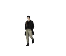 Load image into Gallery viewer, 1:64 Painted Figure Mini Model Miniature Resin Diorama Man Black Coat Brown Bag
