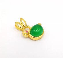 Load image into Gallery viewer, Nature Jade Cute Rabbie Pendant Necklace Gift Jewelry charm Blessing Lucky c
