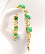 Load image into Gallery viewer, Nature Jade Beaded Bracelet Jewelry Blessing Lucky Fortune Gift For Her Green GL
