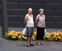 Load image into Gallery viewer, 1:64 Painted Figure Model Miniature Resin Diorama Scene Elderly Couple Man Woman
