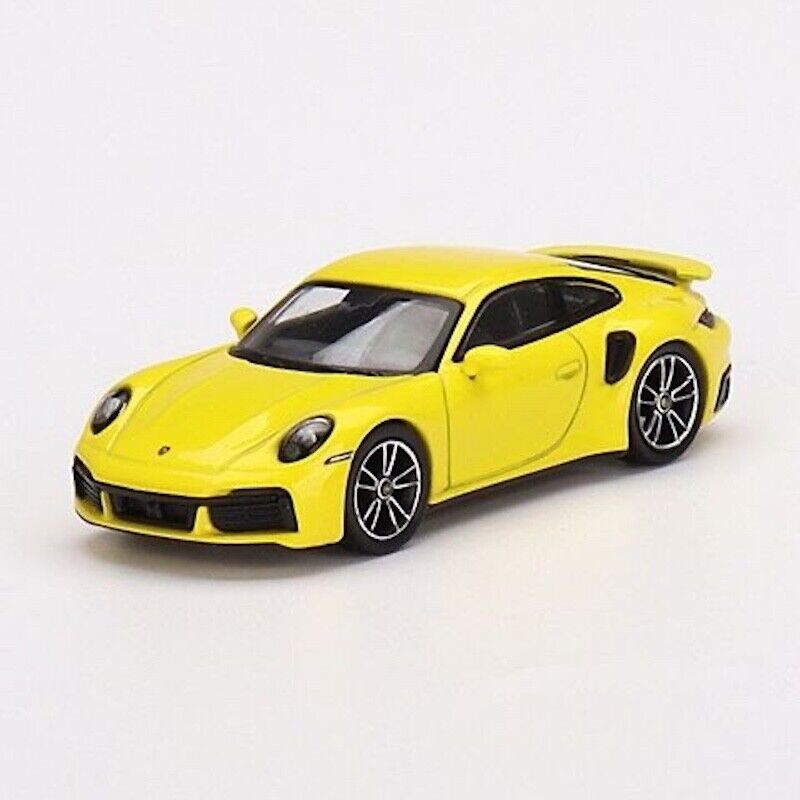 MINIGT 1:64 Yellow 911 Turbo S Racing Sports Model Toy Metal Car 497