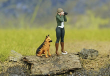 Load image into Gallery viewer, 1:64 Painted Figure Model Miniature Resin Diorama Sand Pet Walk Dog Puppy Toy

