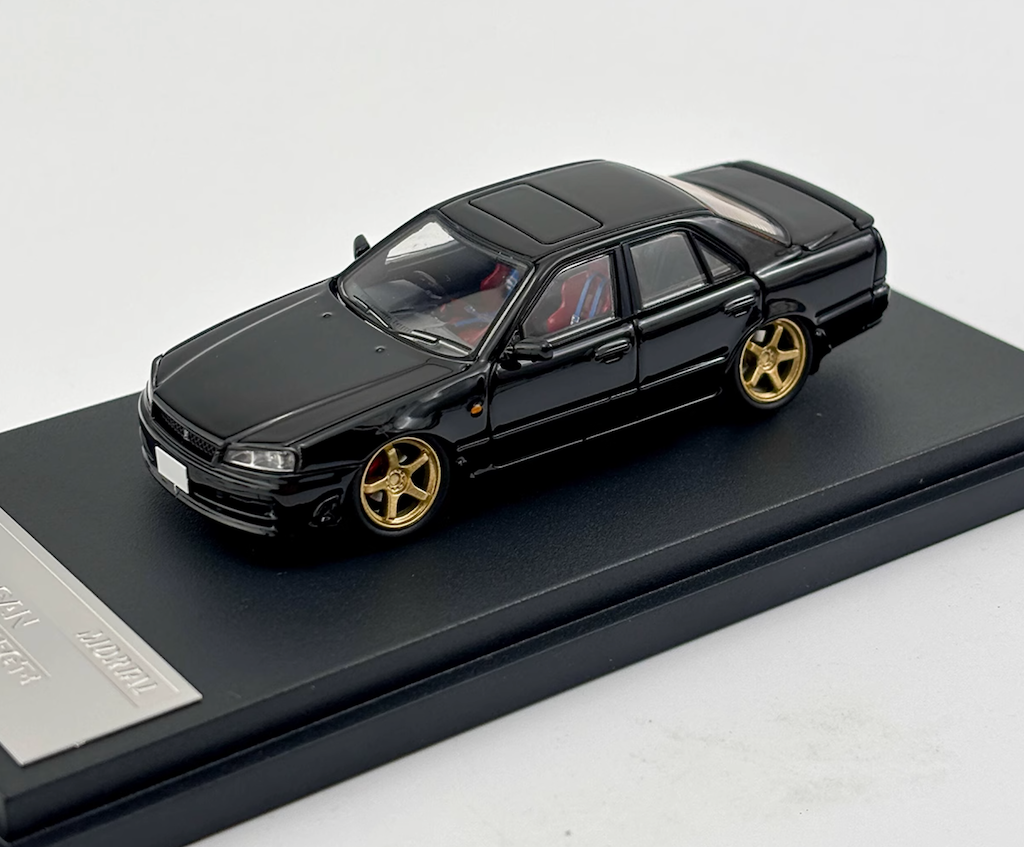 Mortal 1:64 Black JDM Skyline GTR ER34 Sports Model Diecast Metal Car New Collection