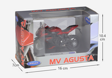 Load image into Gallery viewer, WELLY 1:18 Red MV Agusta F3 RR Racing Sports Model Diecast Metal Motorcycle
