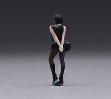 Load image into Gallery viewer, 1:64 Painted Figure Model Miniature Resin Sand Cool Girl Rock Style Lady Black
