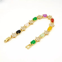 Load image into Gallery viewer, Nature Jade Beaded Bracelet Jewelry Blessing Lucky Fortune Gift For Her Colorful
