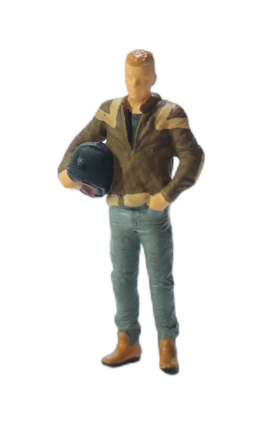 1:64 Painted Figure Mini Model Miniature Resin Diorama Car Scene Toy Man Helmet