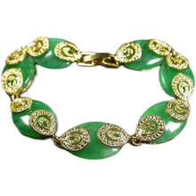 Load image into Gallery viewer, Nature Jade Beaded Bracelet Jewelry Blessing Lucky Fortune Gift For Her Green cc
