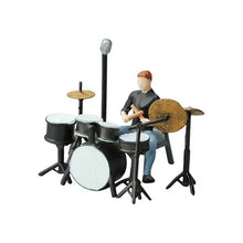 Load image into Gallery viewer, 1:64 Painted Figure Mini Model Miniature Resin Diorama Sand Drum Drummer Set Man
