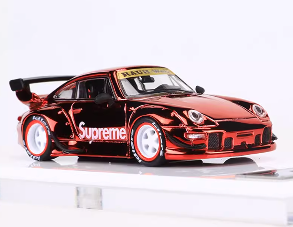 FS 1:64 Fast Speed Red RWB 993 GT Racing Sports Model Diecast Metal Car New Collection