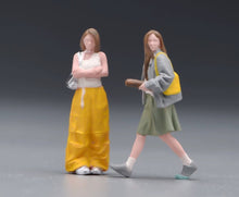 Load image into Gallery viewer, 1:64 Painted Figure Model Miniature Resin Diorama Toy Sand Girlfriend Lady Set

