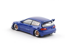 Load image into Gallery viewer, Poprace 1:64 Blue Civic EG6 Pandem Hoodless Sports Model Diecast Metal Car New Collection
