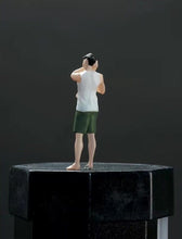 Load image into Gallery viewer, 1:64 Painted Figure Mini Model Miniature Car Scenes Resin Father Son Man Baby
