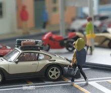 Load image into Gallery viewer, 1:64 Painted Figure Mini Model Toy Miniature Car Scenes Resin Backpacker Man
