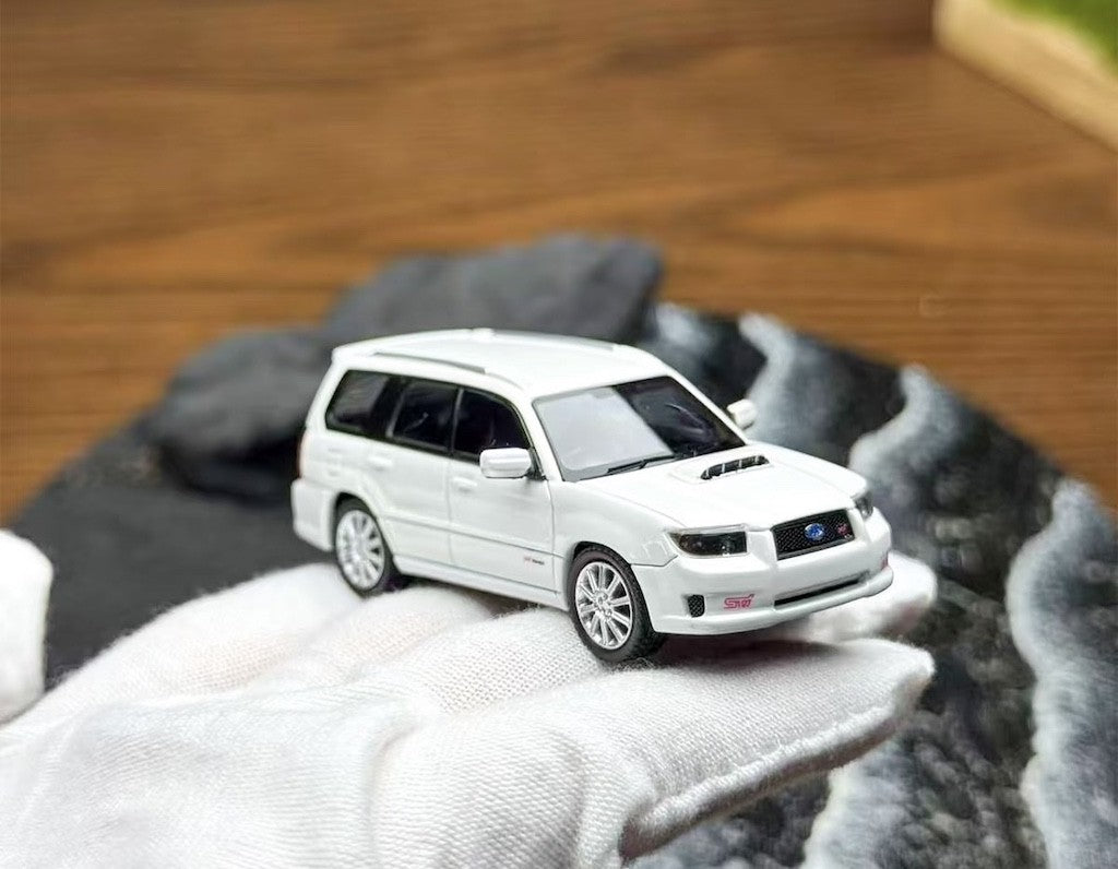 Fiberrun 1:64 JDM White Forester SG9 SUV Sports Model Diecast Metal Car New Collection
