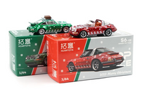 Load image into Gallery viewer, XCARTOYS 1:64 Christmas Set Singer 964 Targa Sport Model Diecast Metal Car New
