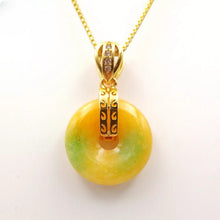 Load image into Gallery viewer, Nature Jade Round Pendant Necklace Gift Jewelry charm Blessing Lucky Accessory D

