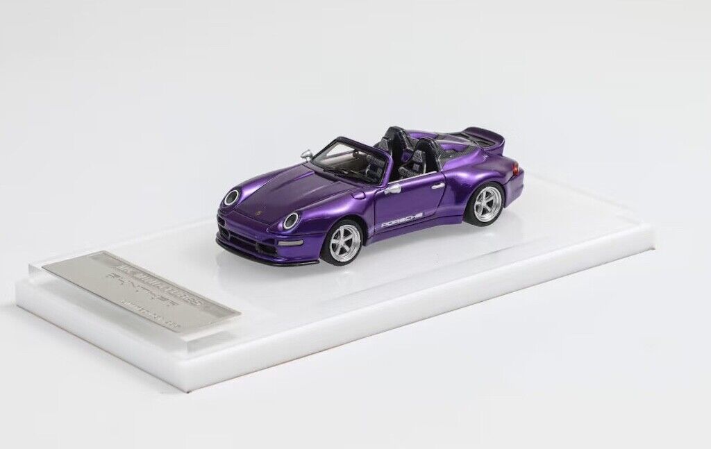 MK 1:64 Purple Gunther Werks 993 Speedster Sports Model Diecast Resin Car New Collection