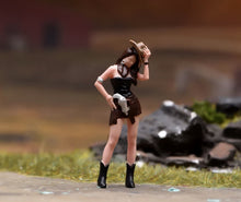 Load image into Gallery viewer, 1:64 Painted Figure Model Miniature Resin Tow Cow Girls Style Lady Women Set
