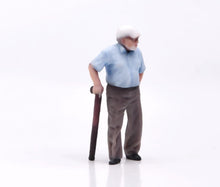 Load image into Gallery viewer, 1:64 Painted Figure Model Miniature Resin Sand Diorama Old Man with Cane Elderly
