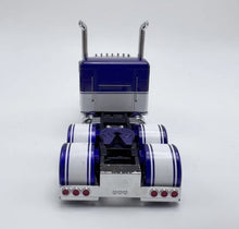 Load image into Gallery viewer, 1:64 596 Blue White Peterbilt W983 379 Truck Tractor Model Diecast Metal Car
